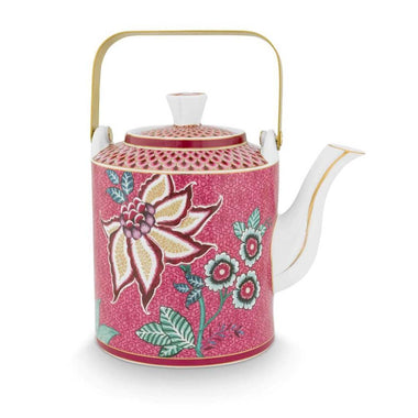 Pip Studio Oriental Flower Festival 1L Teapot - Pink